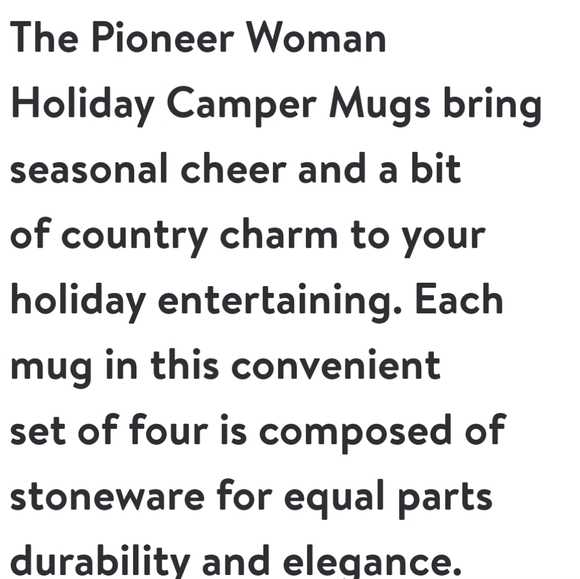 Pioneer Woman Holiday  Camper Mugs - Picture 6 of 9